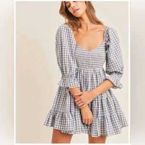 Babydoll Ruffle Gingham Dress